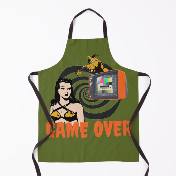 Item preview, Retro Brainwashed Orange Mischief GAME OVER print designed and sold by zuviii.