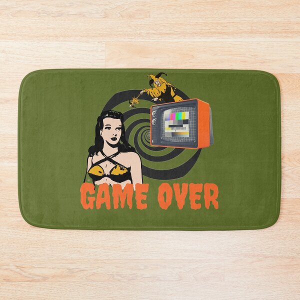 Item preview, Retro Brainwashed Orange Mischief GAME OVER print designed and sold by zuviii.