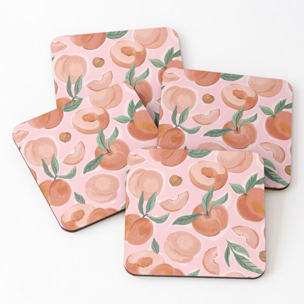 Item preview, Cute pink peach. Summer fruit design designed and sold by Alenka Karabanova.