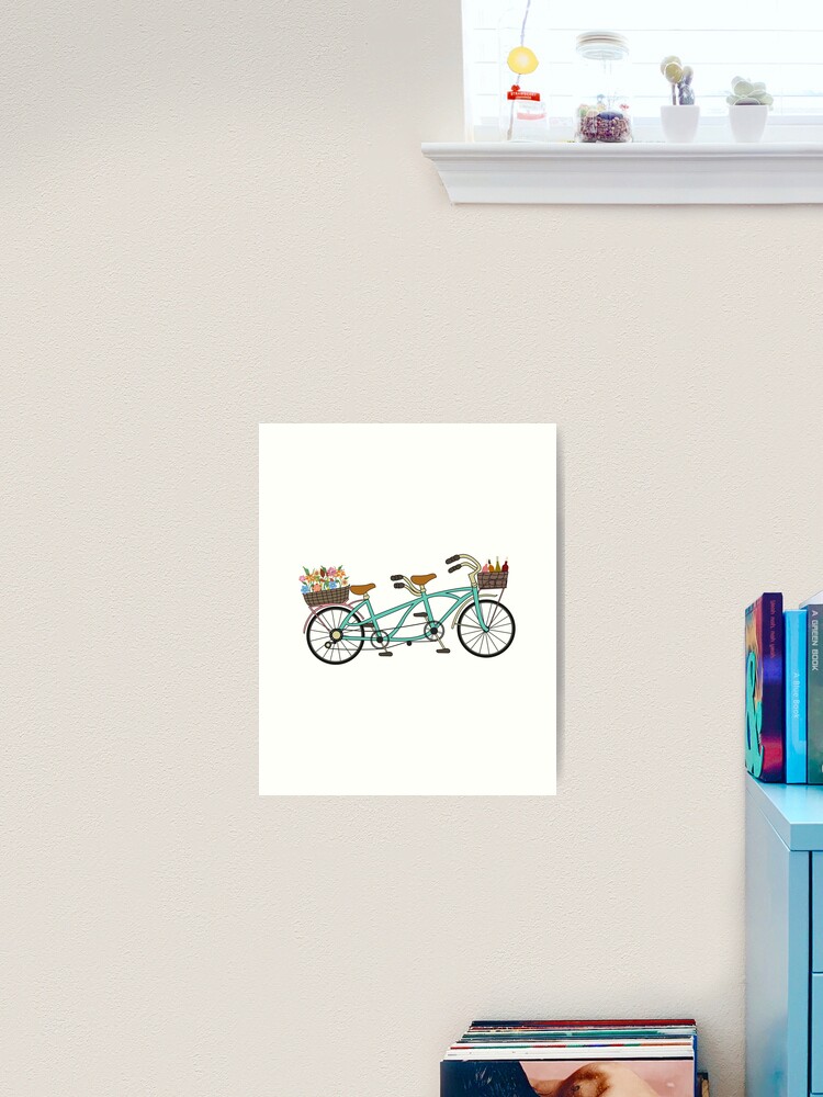 Thumbnail 1 of 3, Art Print, Tandem Bike designed and sold by tanderys.