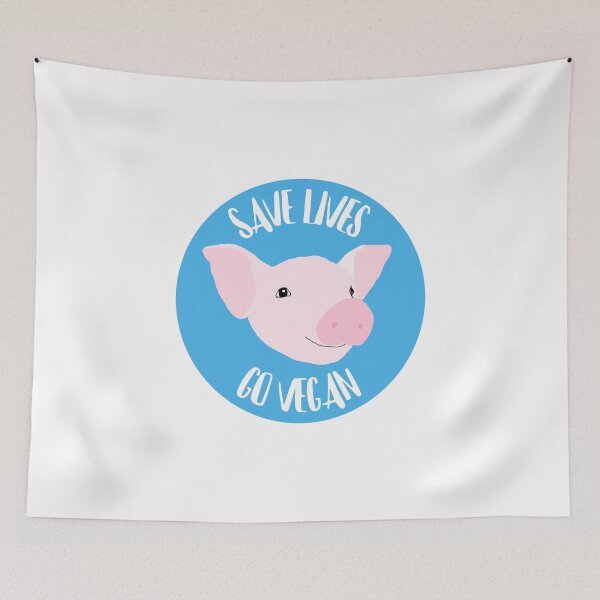 Item preview, Save Lives Go Vegan designed and sold by RevolutionInPaint.