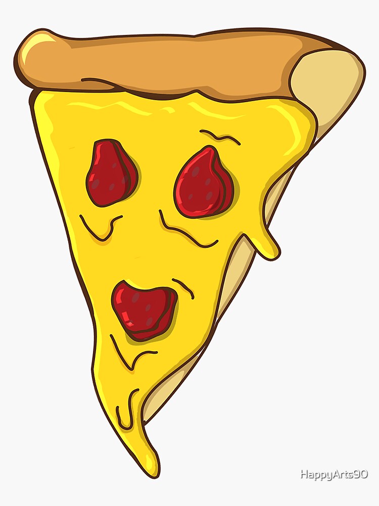 "Scary Pizza Face" Sticker for Sale by HappyArts90 Redbubble