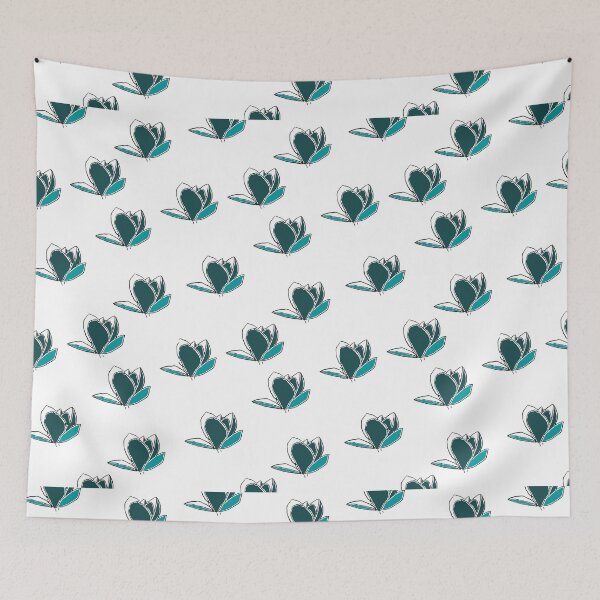 Item preview, Blue flower pattern designed and sold by Ila Mandlik.