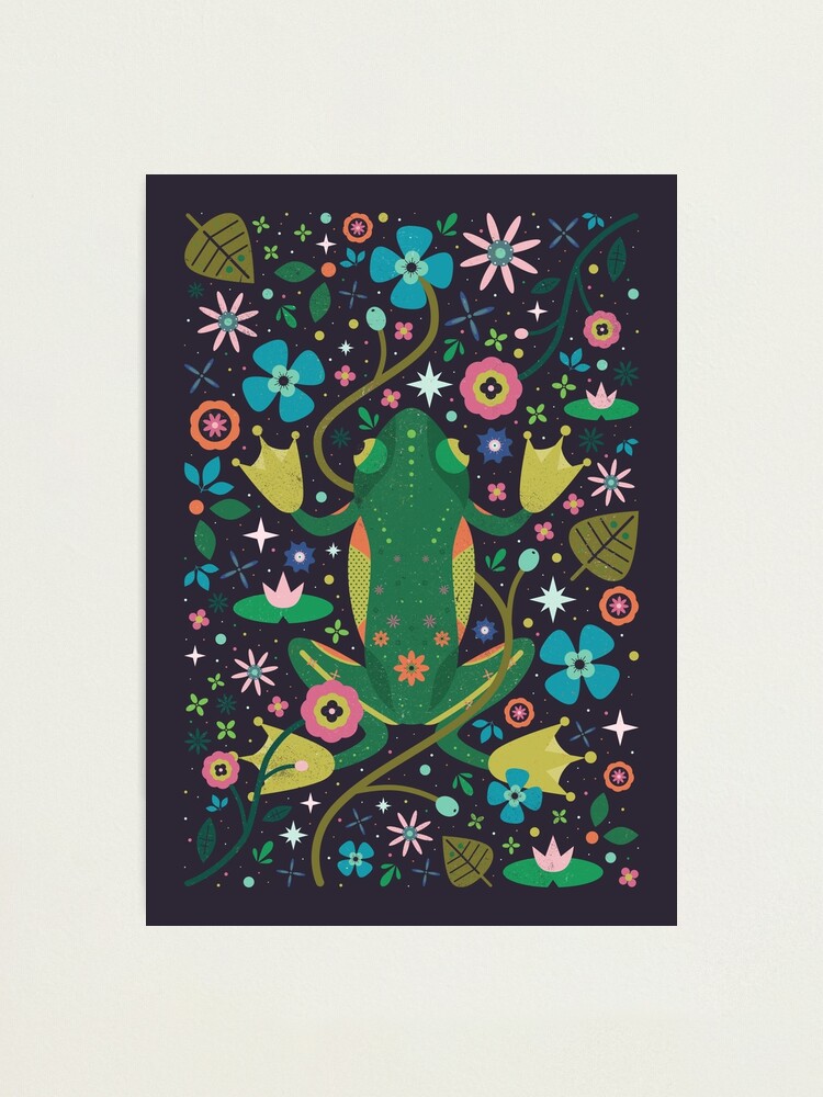 Alternate view of Botanical Frog Photographic Print