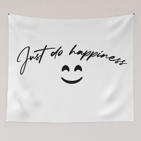 Item preview, Just Do Happiness - cute face with style texts of happiness designed and sold by cruzzcreation.