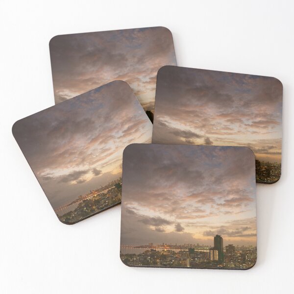 Item preview, Mumbai skyline in rainy season after sunset, India. designed and sold by CameraDesign.