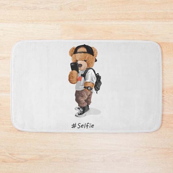 Item preview, Cool Bear Toy Taking Selfie Illustration designed and sold by Peekonet.