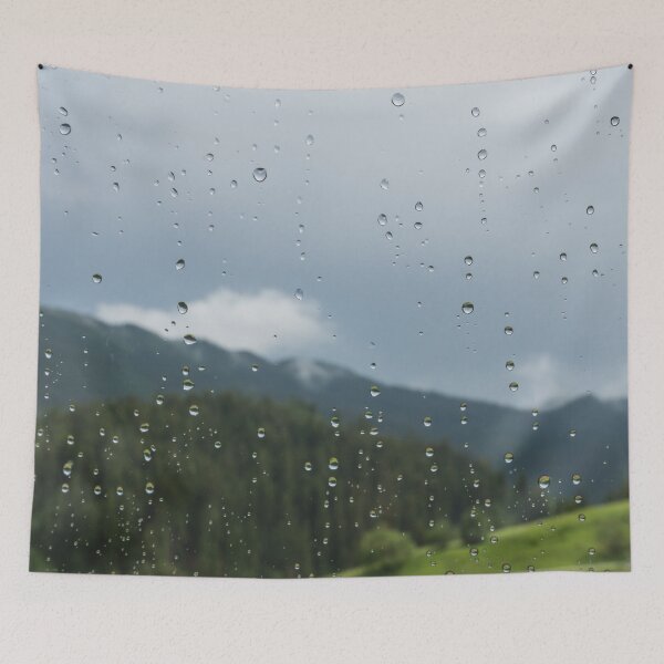 Item preview, Stuck Inside - Rainy Day Window to the Mountains designed and sold by Georgia Mizuleva.