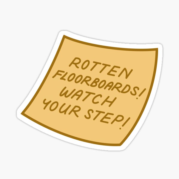 Rotten Floorboards Post Note Sticker