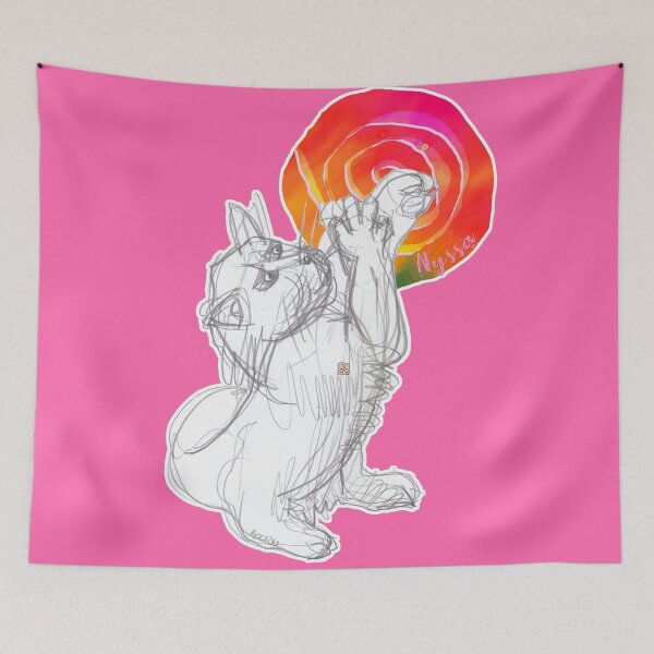 Item preview, Nyssa Cat Playing (Drawing by ACCI) designed and sold by VanyssaGraphics.