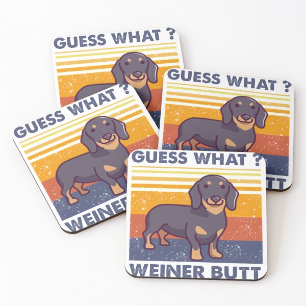 Item preview, Retro Guess what wiener butt wiener Duchshund designed and sold by Masaw.