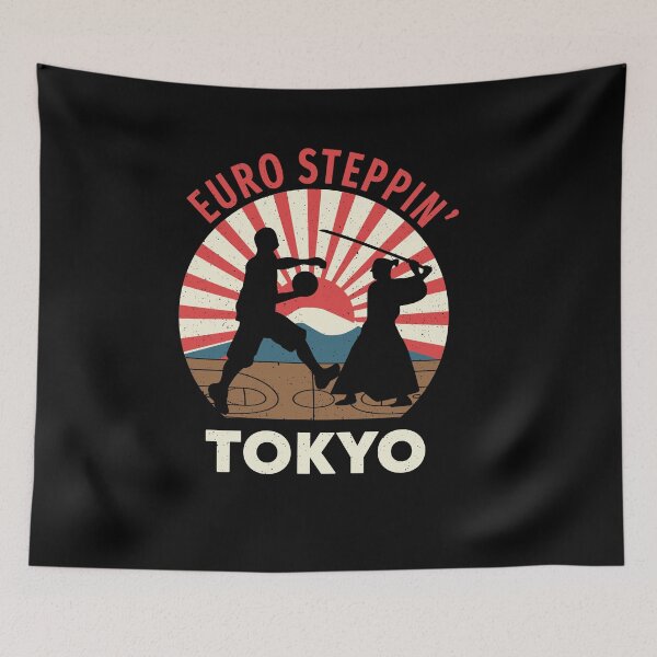 Item preview, Euro Steppin' Tokyo Basketball Mt.Fuji Samurai Duel Retro designed and sold by timothybakerhi.