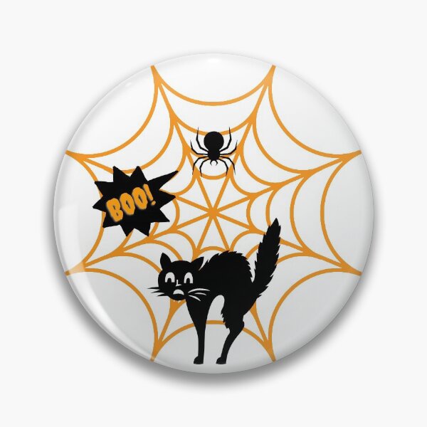 Item preview, Halloween! Cat getting spooked by a spider. designed and sold by ExquisiteHut.