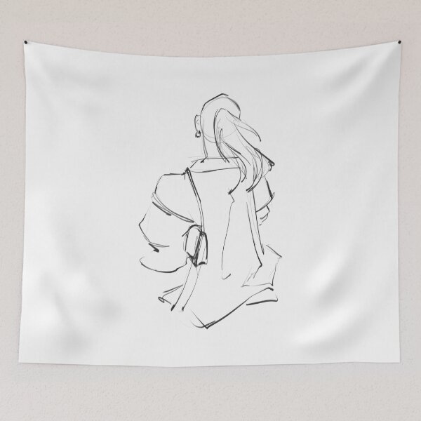 Item preview, Silhouette of fashion woman with a handbag designed and sold by Alex-Nui.