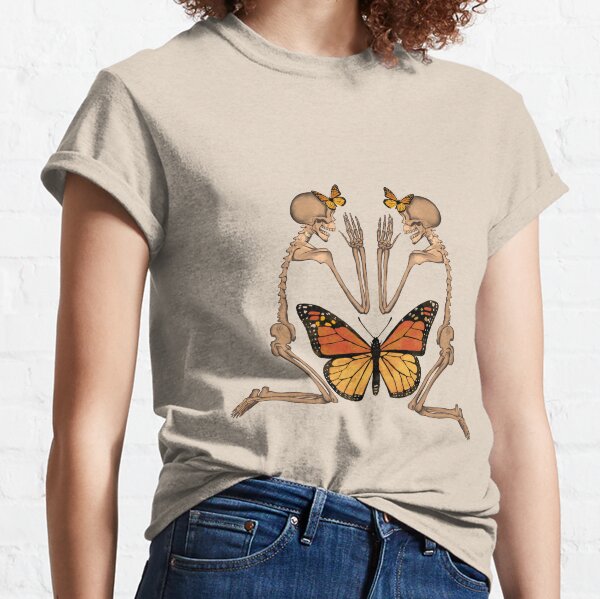 Monarch Butterfly Skull T-Shirts for Sale