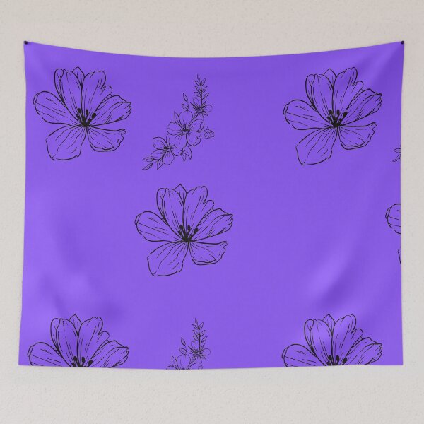 Item preview, Black blue flower designed and sold by ArtiVibe01.