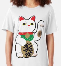 Maneki Neko (Lucky Cat) Slim Fit T-Shirt