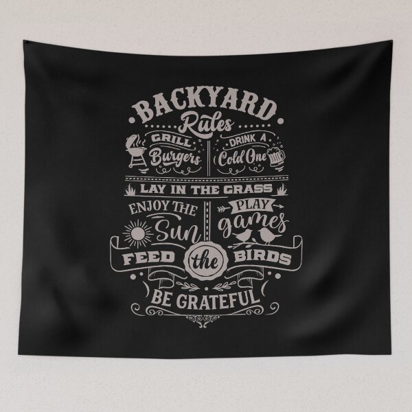 Item preview, Backyard Rules Funny Summer Outdoors for Grill And Barbecue Lovers designed and sold by grinta2021.