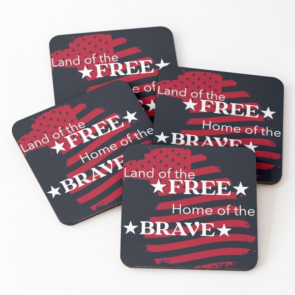 Item preview, Land of the free Home of the brave American Flag Map T-shirt designed and sold by Eric-07.