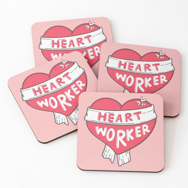 Item preview, Heart worker hard worker red positive vibes designed and sold by blablastudio.
