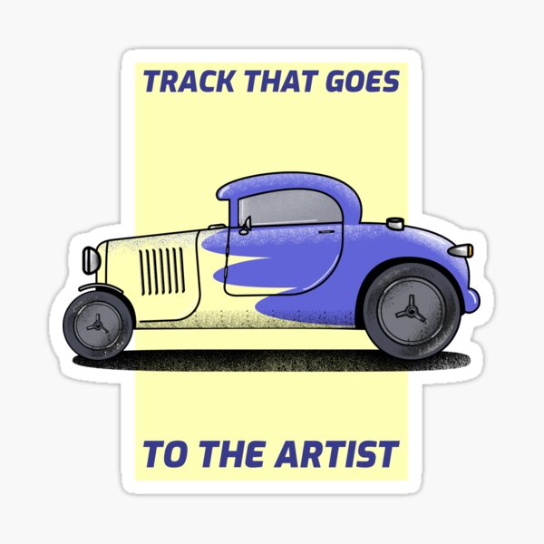 ▶ ️ FUNNY CARS - TRACK THAT GOES TO THE ARTIST Sticker