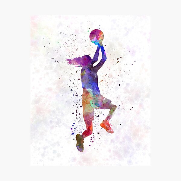 young woman basketball player 05 Photographic Print
