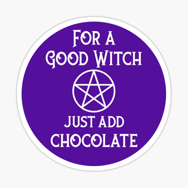 Item preview, Purple For a Good Witch Just Add Chocolate Cheeky Witch® designed and sold by cheekywitch.