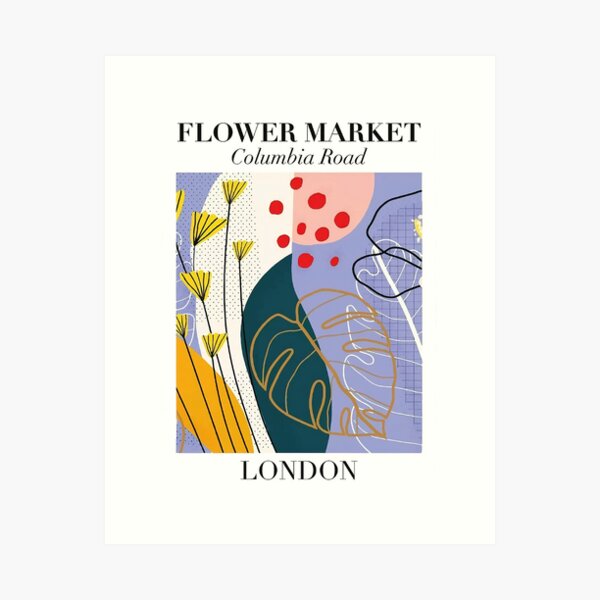 Flower Market - Columbia Road London Poster Art Print
