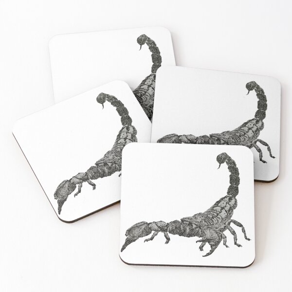 Artikelvorschau, Dotwork Skorpion Kunstdruck entworfen und verkauft von DrawWithSacha.