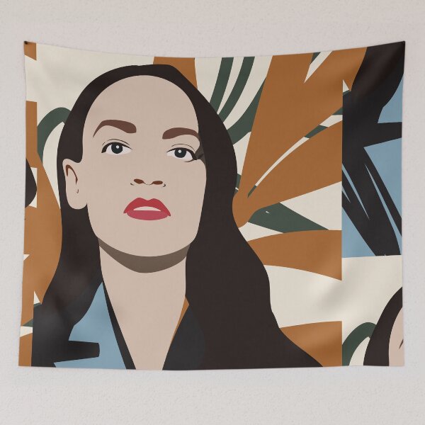 Item preview, AOC poster, AOC sticker, Alexandria Ocasio-Cortez print Democratic Socialism feminist wall art designed and sold by GalleryArtField.