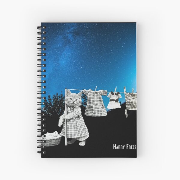 Kitten Doing Laundry Spiral Notebook