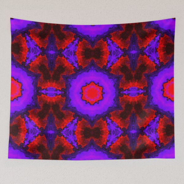 Artikelvorschau, Psychedelisches Kaleidoskop Lila und Rot entworfen und verkauft von WormholeOrbital.
