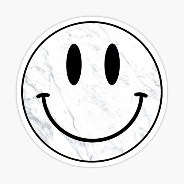 Marble Smiley Face Sticker