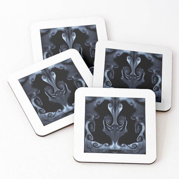 Item preview, Black and white smoke pattern -smokey ash art designed and sold by glitchman2.