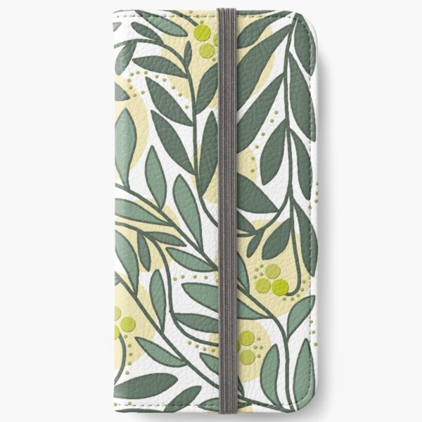 Elegant floral pattern - green iPhone Wallet