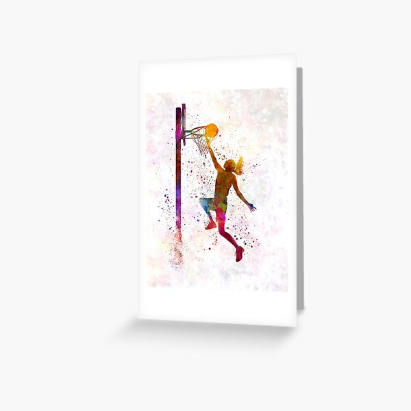 young woman basketball player 04 Greeting Card