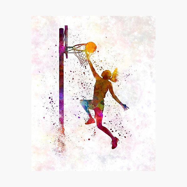 young woman basketball player 04 Photographic Print