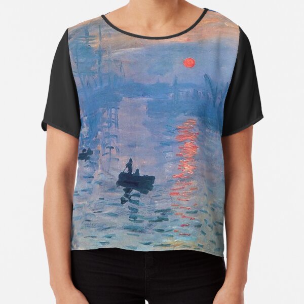 CLAUDE MONET, Impression, Sunrise. Chiffon Top
