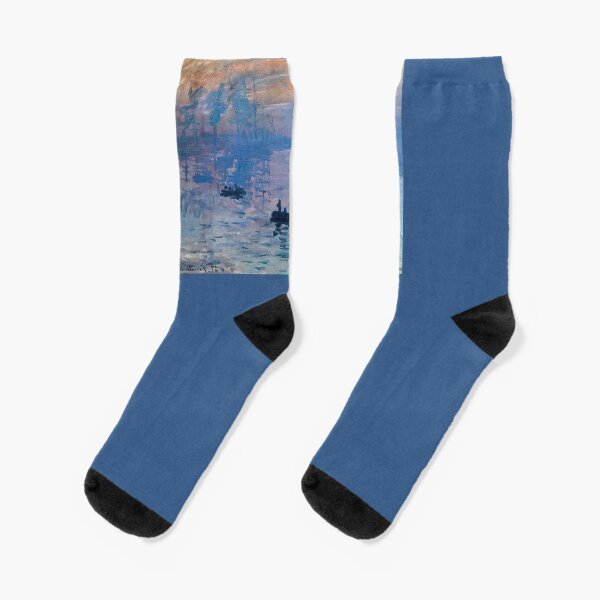 CLAUDE MONET, Impression, Sunrise. Socks