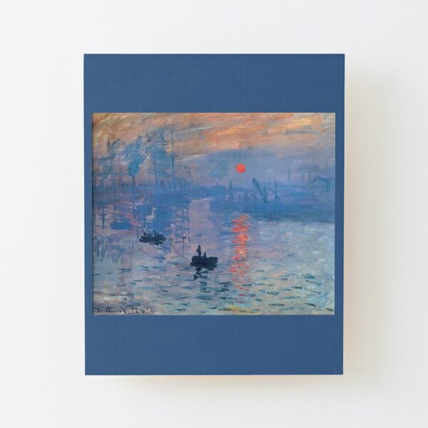 CLAUDE MONET, Impression, Sunrise. Wood Mounted Print