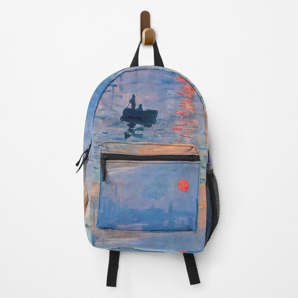 CLAUDE MONET, Impression, Sunrise. Backpack