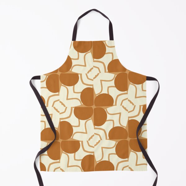 Artikelvorschau, Abstract Retro Vintage Design with Swirls, Stripes and Circles in Brown, Sage Green, Burnt Orange, and Ivory entworfen und verkauft von cozycaroline.