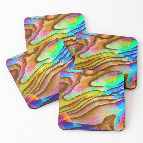 Item preview, Multicoloured Iridescent abalone shell. Flashy Colourful Paua close up photography designed and sold by empowercrystals.