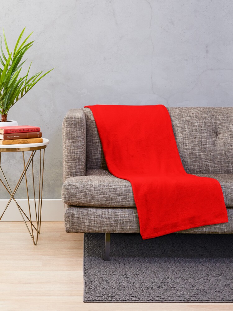 Bright red throw sale