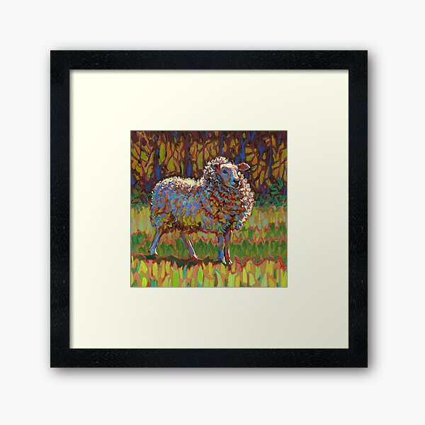 Item preview, Colorful Sheep Acrylic Painting designed and sold by elfeather.