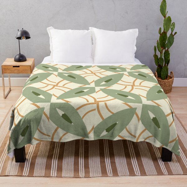 Aperçu de l'œuvre Abstract Retro Vintage Design with Swirls, Stripes and Circles in Brown, Sage Green, Burnt Orange, and Ivory créée et vendue par cozycaroline.
