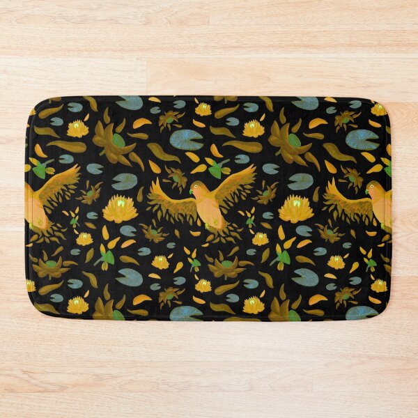 Item preview, From Lotus to Lovebird Pattern - Gold & Black  designed and sold by EcoElsa.