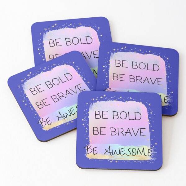 Item preview, Be Bold Be Brave Be Awesome feel good, self love quote designed and sold by TheLomiLoveBus.