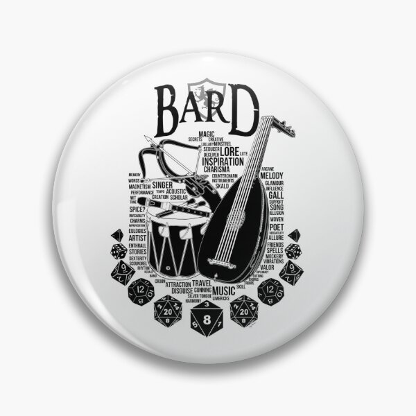 Item preview, Série de classes RPG Bard - Version noire Sticker designed and sold by HajduMirella.