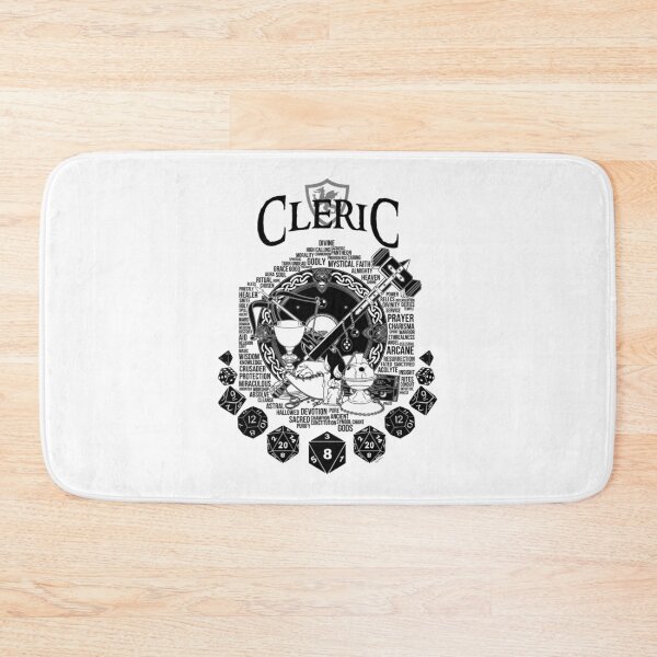 Item preview, Série de classes RPG Clerc - Version noire Sticker designed and sold by HajduMirella.